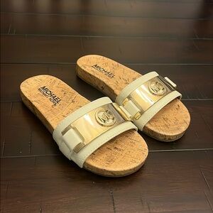 Michael Kors Marsha Lia Slides Sandals Shoes new Girls Youth Size 13